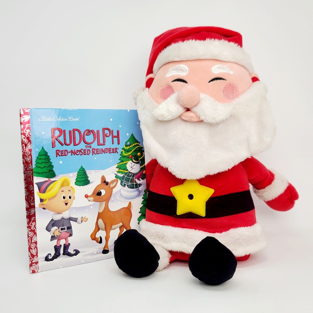 Santa Bedtime Projector + Rudolph Little Golden Book Nightlight Music‎ Christmas